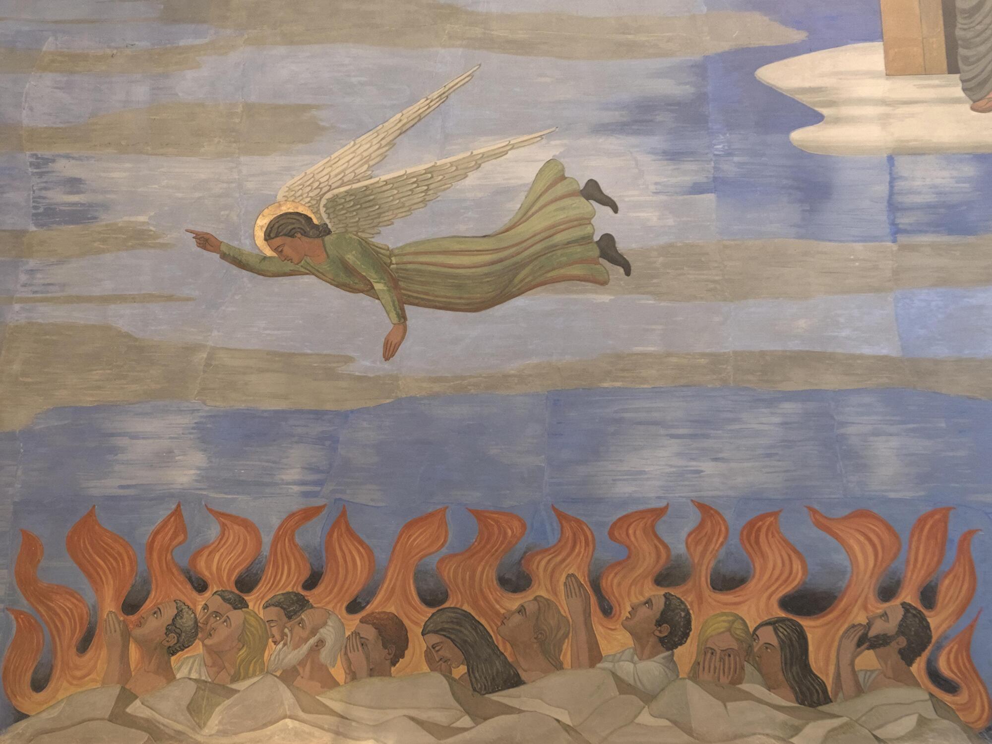 Fulvio Pendini, *Incoronazione della Vergine*, affresco absidale, 1960, chiesa della Madonna Incoronata (Giovanni Morassutti, 1956), via Siracusa 52, Padova