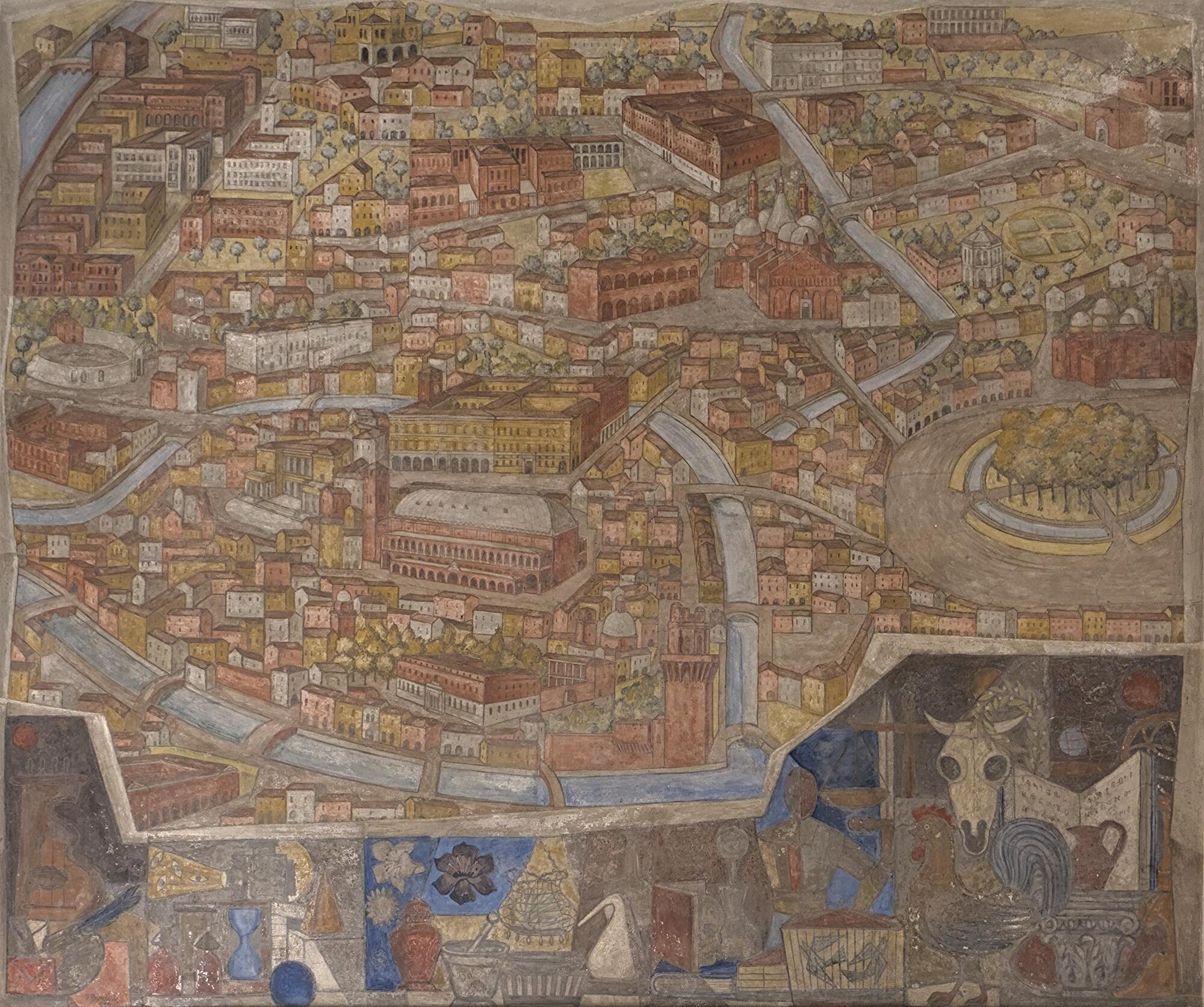 Fulvio Pendini, *La città del pensiero*, 1952, palazzo Bo, via VIII Febbraio, Padova