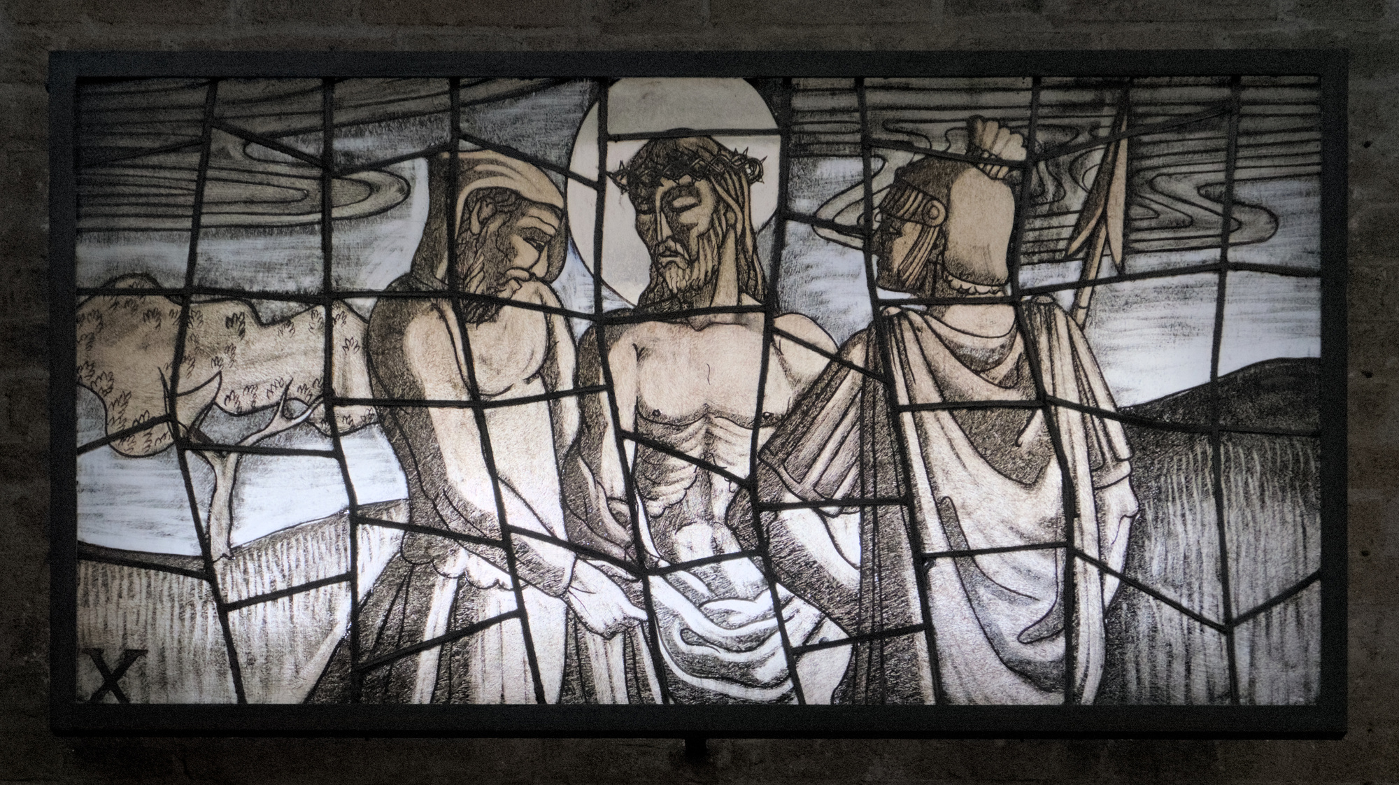 Fulvio Pendini (realizzazione: Aldo Scolari, Padova), stazione della Via Crucis, 1960, chiesa dei Santi Angeli Custodi (Giulio Brunetta, 1954-57), via Scuole 6, Padova